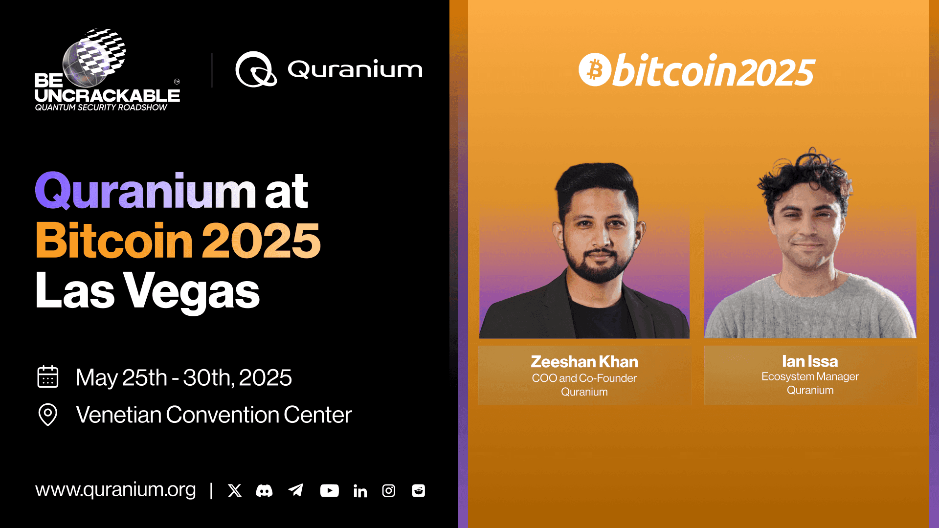 Quranium at Bitcoin 2025, Las Vegas