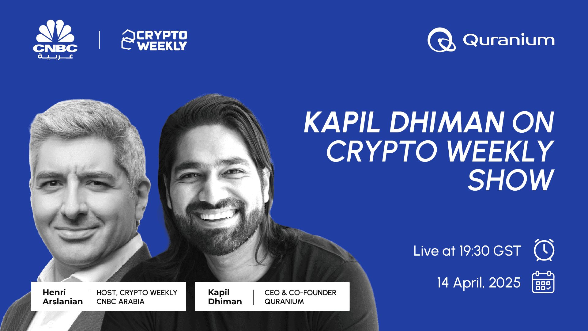 Kapil Dhiman on CNBC Arabia’s Crypto Weekly Show
