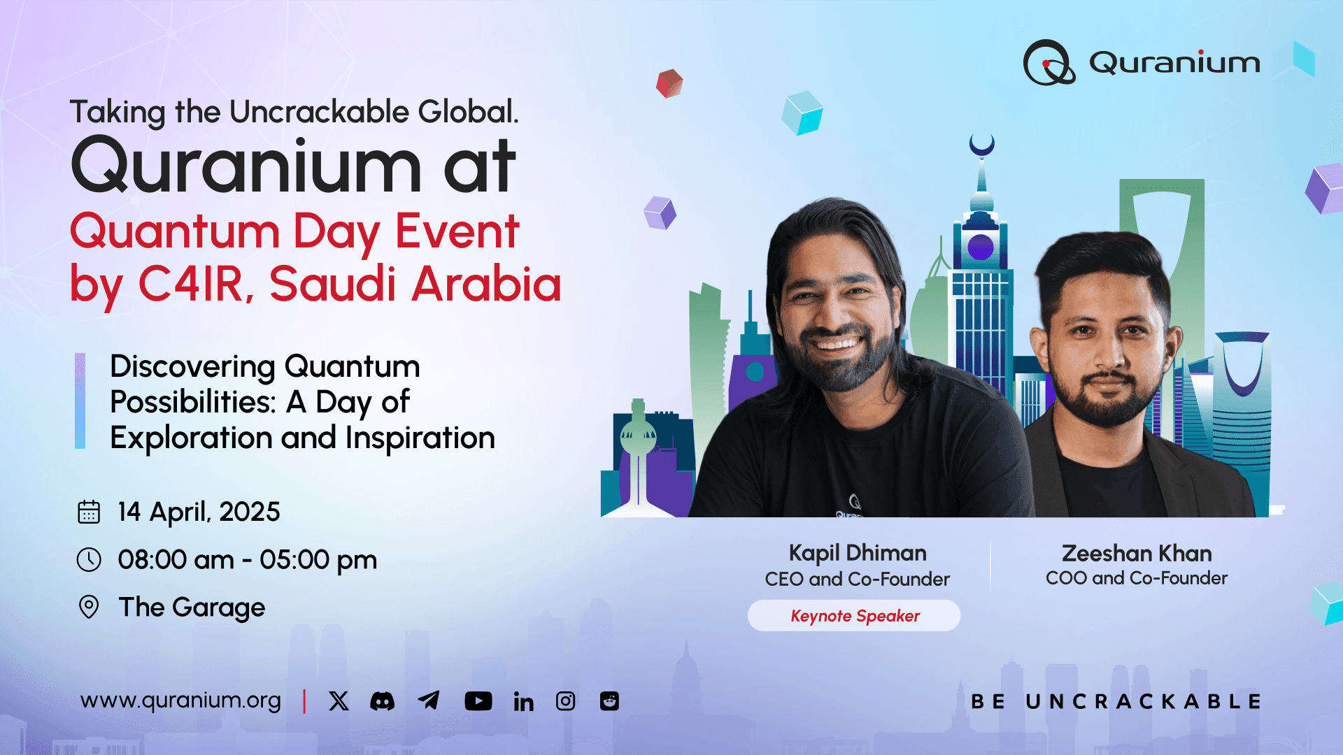 Quranium at Quantum Day Event by C4IR, Saudi Arabia